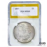 1897 Morgan Silver Dollar PGA MS64