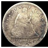1876-S Silver Seated Liberty Quarter LIGHTLY CIRCU