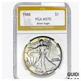1988 American Silver Eagle PGA MS70