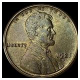 1921-S Lincoln Wheat Cent GEM BU