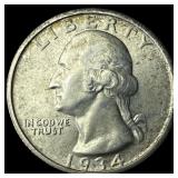1934 Silver Washington Quarter UNCIRCULATED