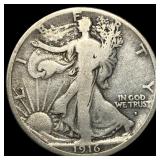 1916-S Silver Walking Liberty Half Dollar NICELY C