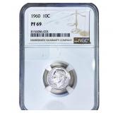 1960 Roosevelt Dime NGC PF69