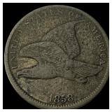 1858 Copper-Nickel Flying Eagle Cent NEARLY UNCIRC
