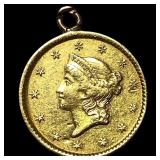 1851 Gold $1 Type 1 (Jewelry Mount) UNCIRCULATED