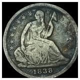1838 Silver Half Dime LIGHTLY CIRCULATED