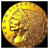1914 Indian Head Gold $2.50 Quarter Eagle UNCIRCUL