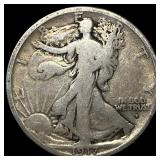 1917-S Silver Half Dollar (Walking Liberty) LIGHTL