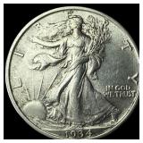 1934 Silver Walking Liberty Half Dollar UNCIRCULAT