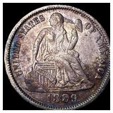 1889 Silver Seated Liberty Dime CLOSELY UNCIRCUL