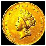 1855 Gold $1 Indian Princess Head Type 2 UNCIRCULA