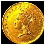 1856 Gold $1 Indian Princess Head CHOICE AU