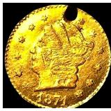 1871 California Gold 1/4 Dollar Token HIGH GRADE