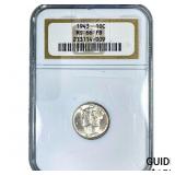 1943 Mercury Silver Dime NGC MS66 FB