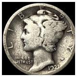 1921-S Silver Mercury Dime LIGHTLY CIRCULATED