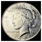1924-S Silver Peace Dollar CLOSELY UNCIRCULATED