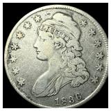 1836 Capped Bust Half Dollar LIGHTLY CIRCULATED