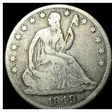 1849-O Silver Half Dollar LIGHTLY CIRCULATED