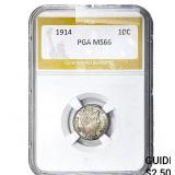 1914 Barber Dime PGA MS66