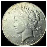 1934-S Silver Peace Dollar CLOSELY UNCIRCULATED