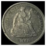 1861 Silver Half Dime CLOSELY UNCIRCULATED