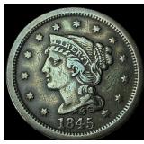 1845 Braided Hair Large Cent CLOSELY UNCIRCULATED