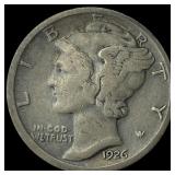 1926-S Silver Mercury Dime NEARLY UNCIRCULATED