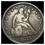 1875 Seated Liberty Twenty Cents LIGHTLY CIRCULATE
