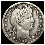 1905 Barber Silver Quarter LIGHTLY CIRCULATED