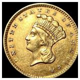 1856 Gold $1 Indian Princess Head Type 2 UNCIRCULA