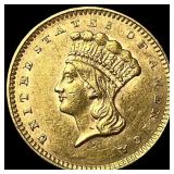 1857 Gold $1 Indian Head Type 3 UNCIRCULATED
