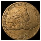1857 Flying Eagle Cent NEARLY UNCIRCULATED