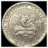 1946 Iowa Statehood Centennial Silver Half Dollar