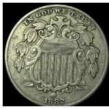 1882 Shield Nickel NEARLY UNCIRCULATED