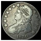 1830 Capped Bust Half Dollar LIGHTLY CIRCULATED