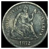 1872-S Silver Half Dime LIGHTLY CIRCULATED