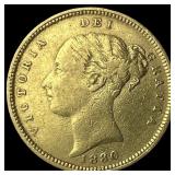 1880 Gold Sovereign Victoria Shield Back CLOSELY U