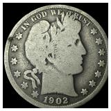 1902 Barber Half Dollar LIGHTLY CIRCULATED