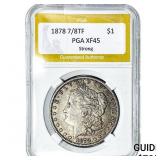 1878 7/8TF Morgan Silver Dollar PGA XF45 Strong
