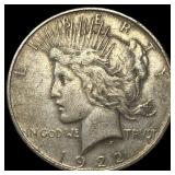 1922 Silver Peace Dollar CLOSELY UNCIRCULATED