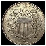 1867 Shield Nickel CLOSELY UNCIRCULATED