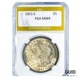 1921-S Morgan Silver Dollar PGA MS64