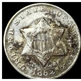 1852 Silver Three-Cent Piece CLOSELY UNCIRCULATE