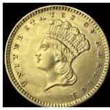 1857 $1 Gold Indian Princess Head UNCIRCULATED