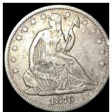 1876 Silver Seater Liberty Half Dollar CLOSELY U