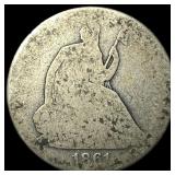 1861 Silver Seated Liberty Quarter NICELY CIRCULAT