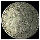 1891-O Silver Morgan Dollar NEARLY UNCIRCULATED