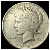 1921 Silver Peace Dollar NEARLY UNCIRCULATED