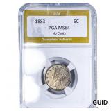 1883 Liberty Victory Nickel PGA MS64 No Cents