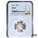 1912 Barber Dime NGC MS62